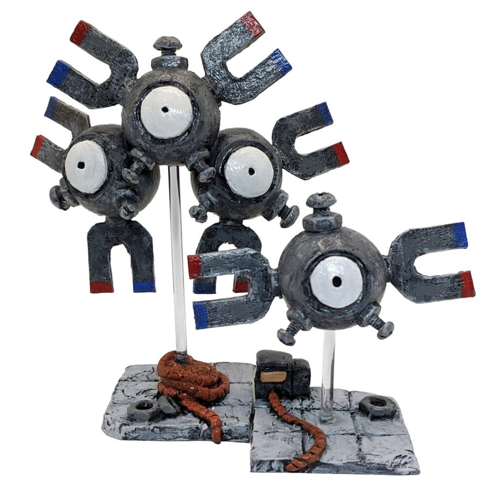I Made Realistic Pokémon With Polymer Clay: Magnemite and Magneton
