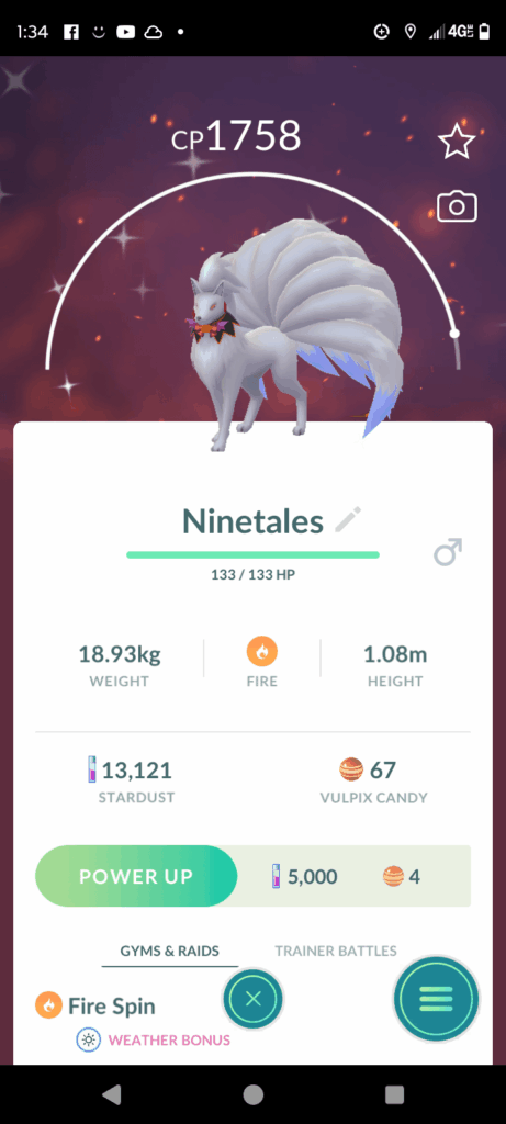 My first shiny and it's a Ninetails kanto