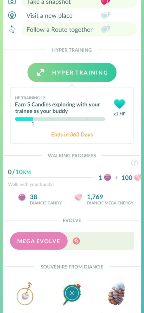Giving a Poffin to a “20km-candy” buddy at 10km+ resets walked distance to 0km