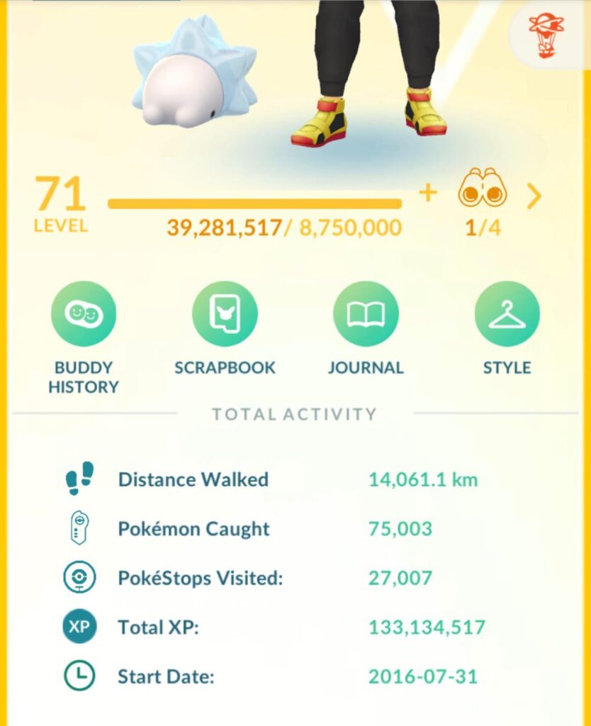 I’ve officially passed 75k Pokémon caught, without a single Shundo..