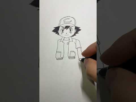 #drawing #aprendiendoadibujar #ashketchum #pokemon #shorts