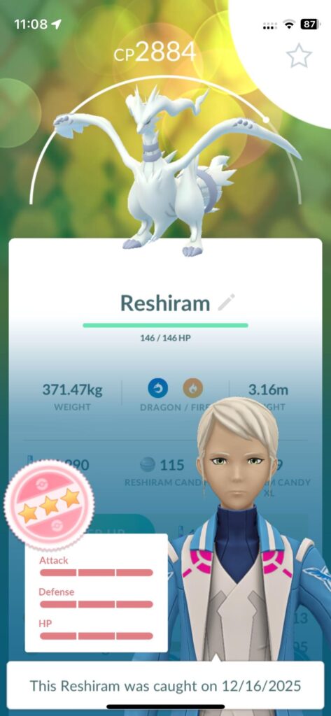 Hundo Reshiram from raids in Japan 🇯🇵
