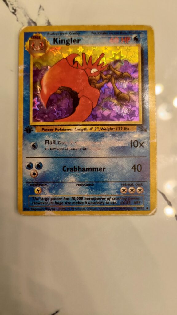 Kingler 1999 holo 1st edition