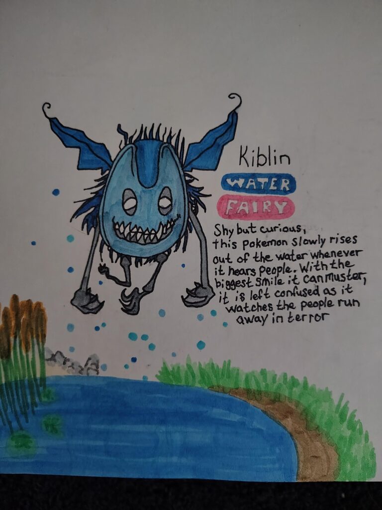 Water/Fairy Fakemon named Kiblin