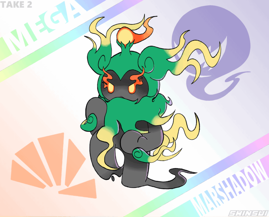 Mega Marshadow (Now with a bigger scarf thing because it was bothering me)