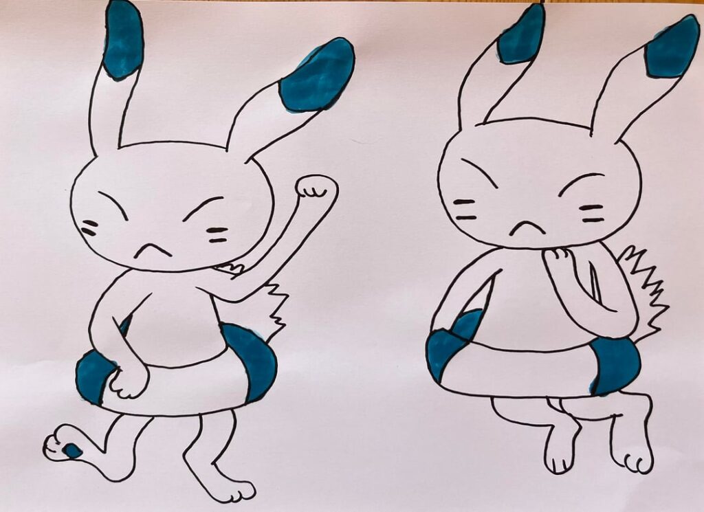 (OC) My younger sister's Warabbit Fanarts plus own evolutions