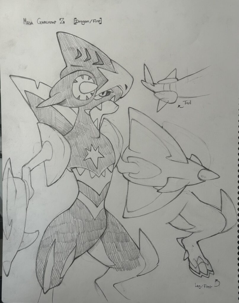 My take on Mega Garchomp Z (Quick Sketch)