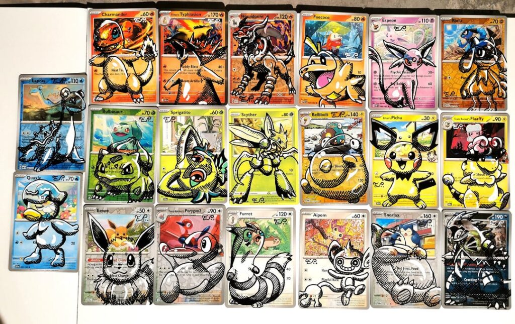 Some fresh sketch-style customs for the binder — added today ✍️✨