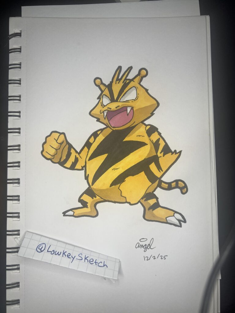 I'm playing Fire Red Omega right now and my main is Electabuzz, So I drew him :)