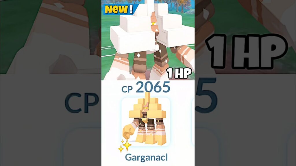 1 HP New Garganacl Destroy Grunt Badly in Pokemon Go