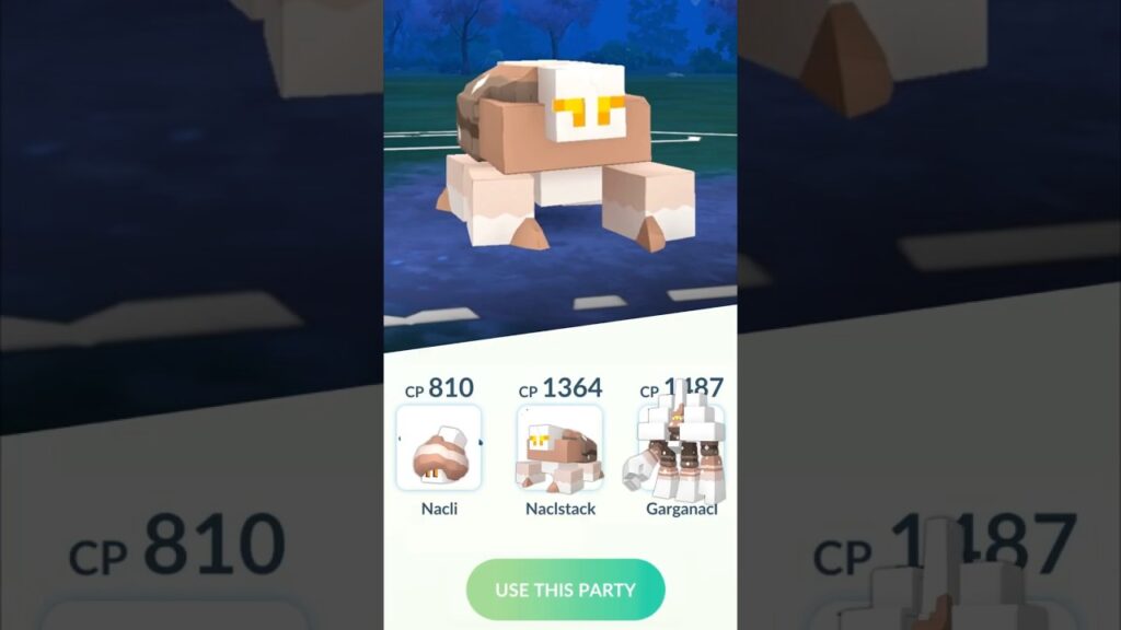 using Garganacl family in Pokemon GO.