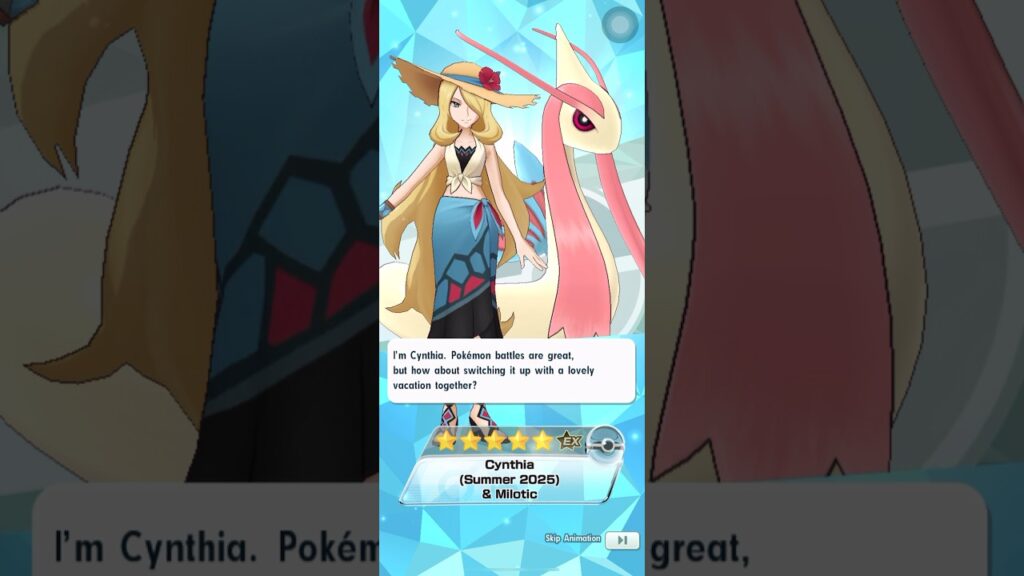 CYNTHIA & MILOTIC SYNC PAIR SUMMON #pokemon #pokemonmasters #pokemonmastersex #cynthia #milotic