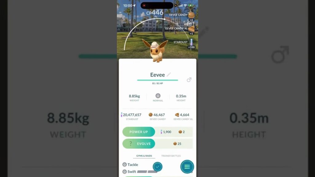 RARE Background Eevee CAUGHT In Pokemon Go! #shorts #pokemon