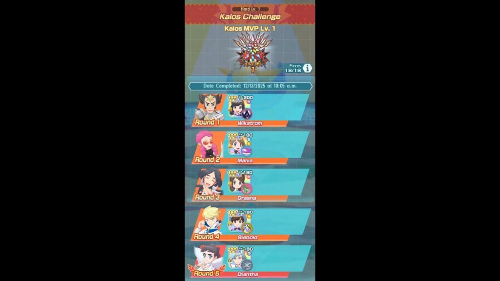 Pokemon Masters - Champion Stadium 1v3 All Battles, 3000 points (Dec 2025)