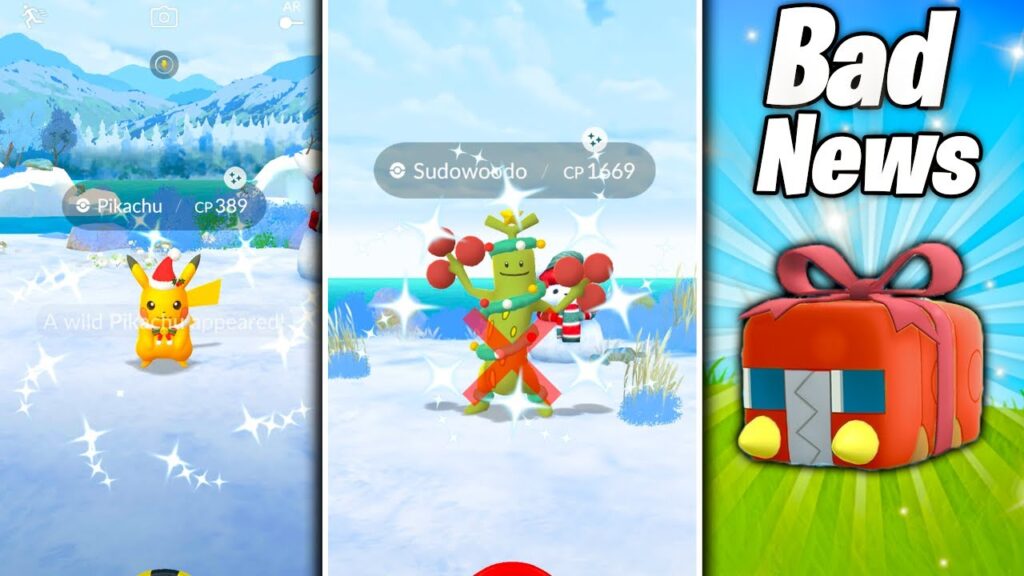 BAD NEWS ABOUT COSTUMED SUDOWOODO IN POKEMON GO! SECRET Shiny Boost / Holiday Event Part 1