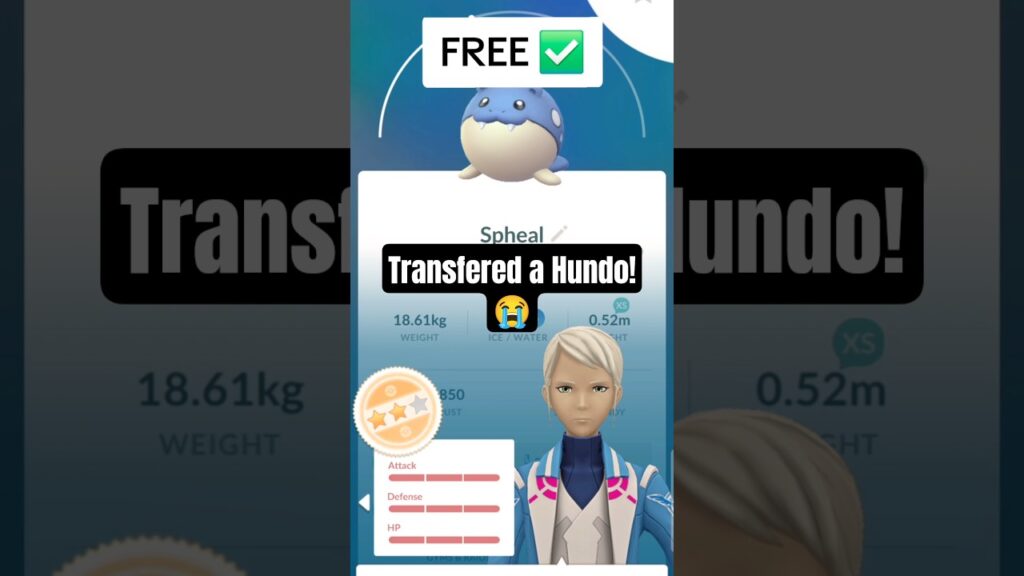 I transfered a Hundo in Pokemon GO! #pokemongo #shorts