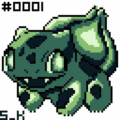 Bulbasaur Pixel art, by me!