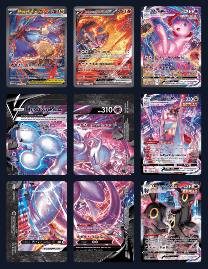 Night City themed binder page, ft. 8/9 AKIRA EGAWA cards