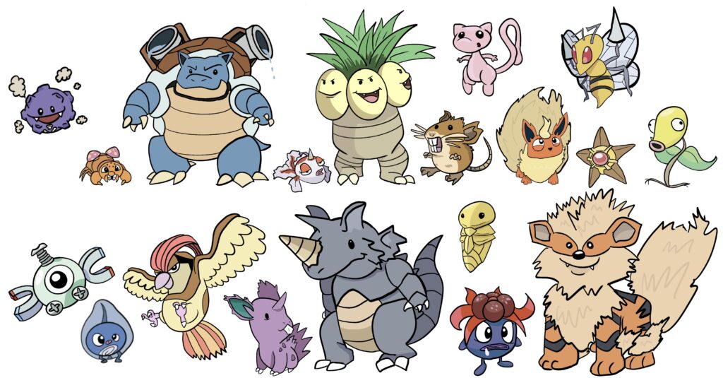 This week’s Kanto doodles