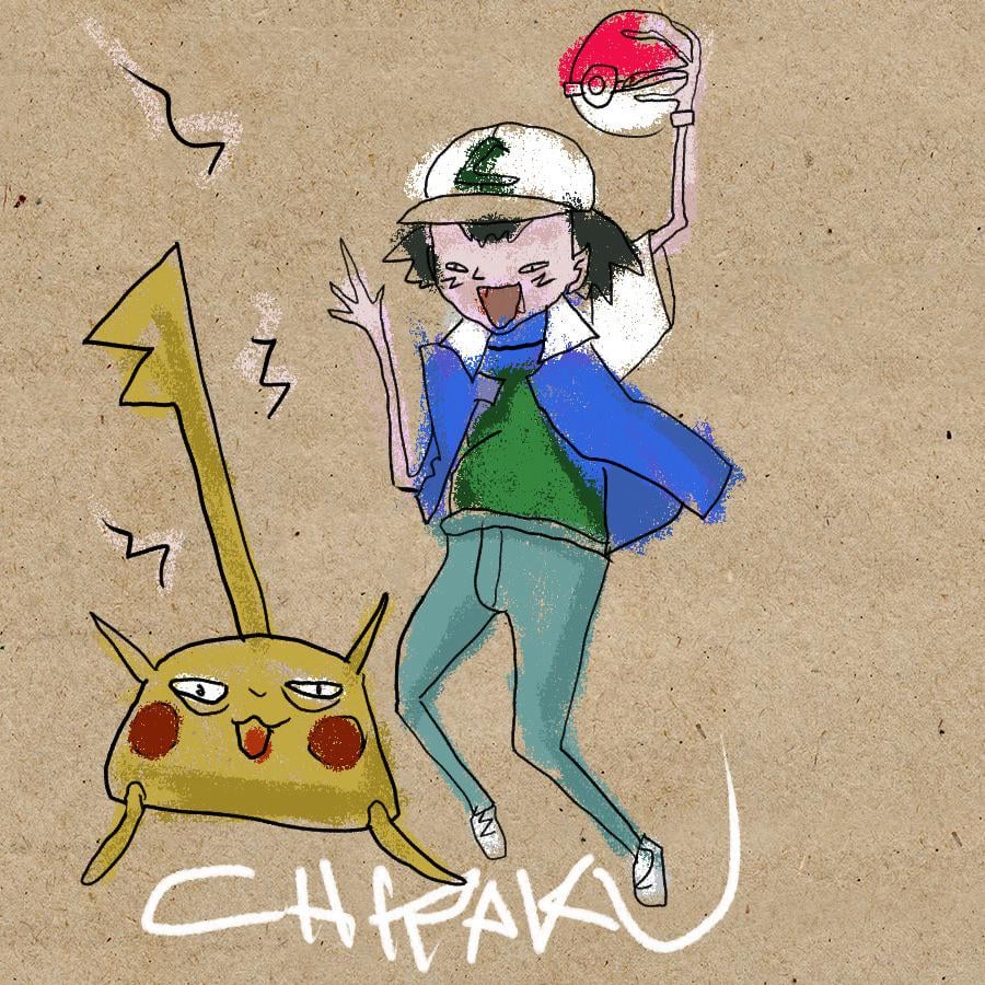 Pikachu and Ash latest artwork