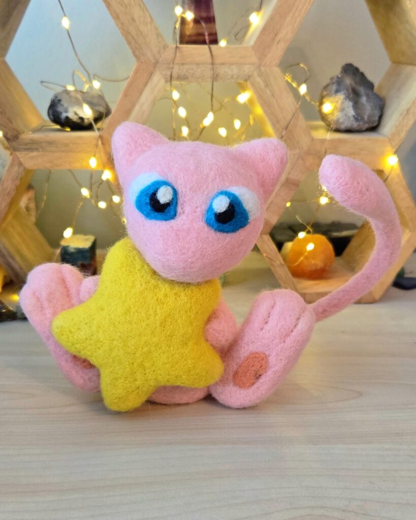 I made a needle felted Mew (OC)