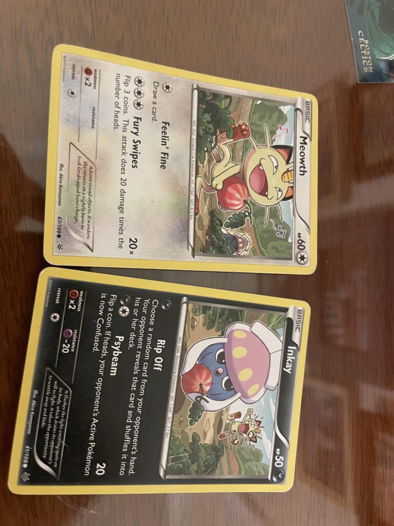 The connecting art of these meowth and inkay cards from the x and y era have set numbers 41 and 67. Pokemon knew something we didn’t.