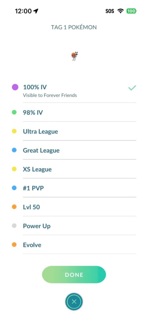 First/Top Tag is “Visible to Forever Friends”