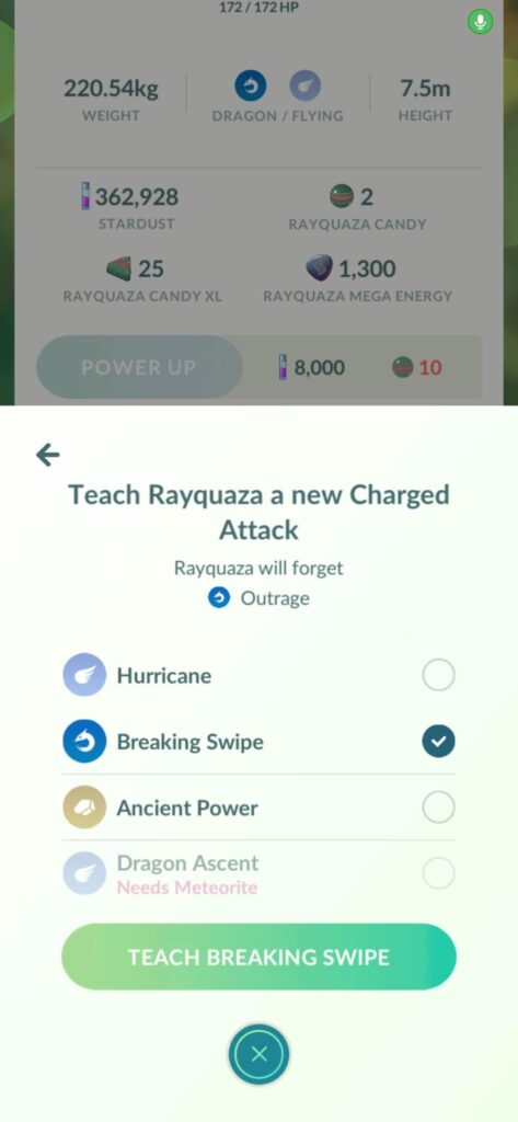 Should i teach rayquaza breaking swipe or keep outrage?