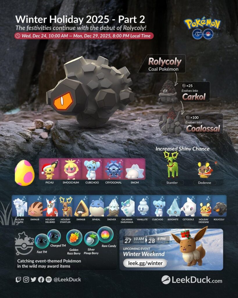 Winter Holiday 2025 Part 2 - Event Overview (LeekDuck)