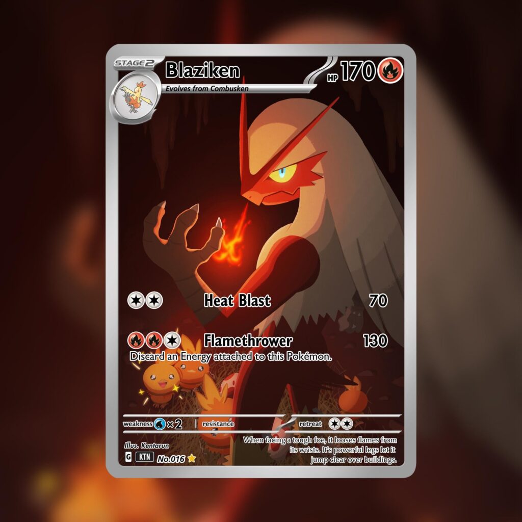 I made this Blaziken full art card for this king [OC]