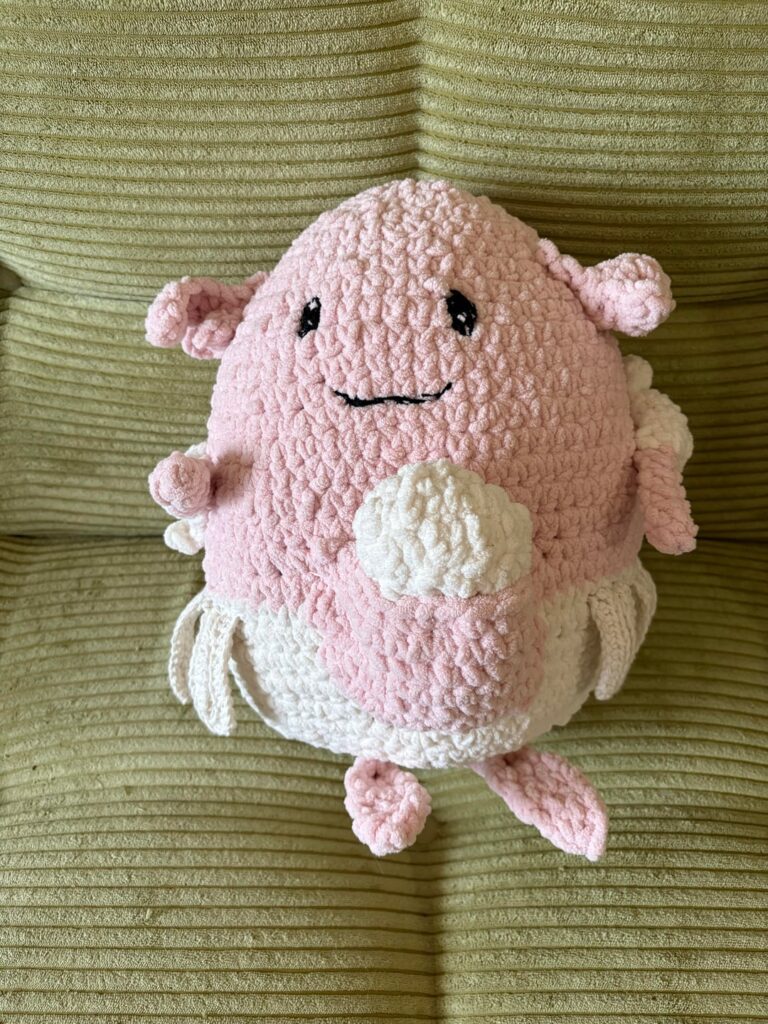 Crochet Blissey for my partner’s Xmas gift