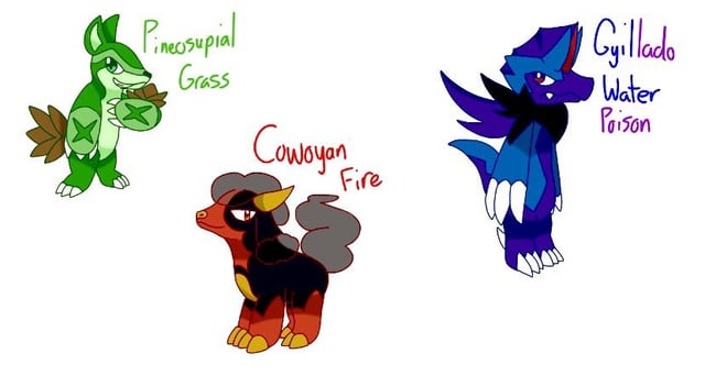 Congrats! Your starters for the Newebru region have evolved! (Like before, fan art is always accepted).
