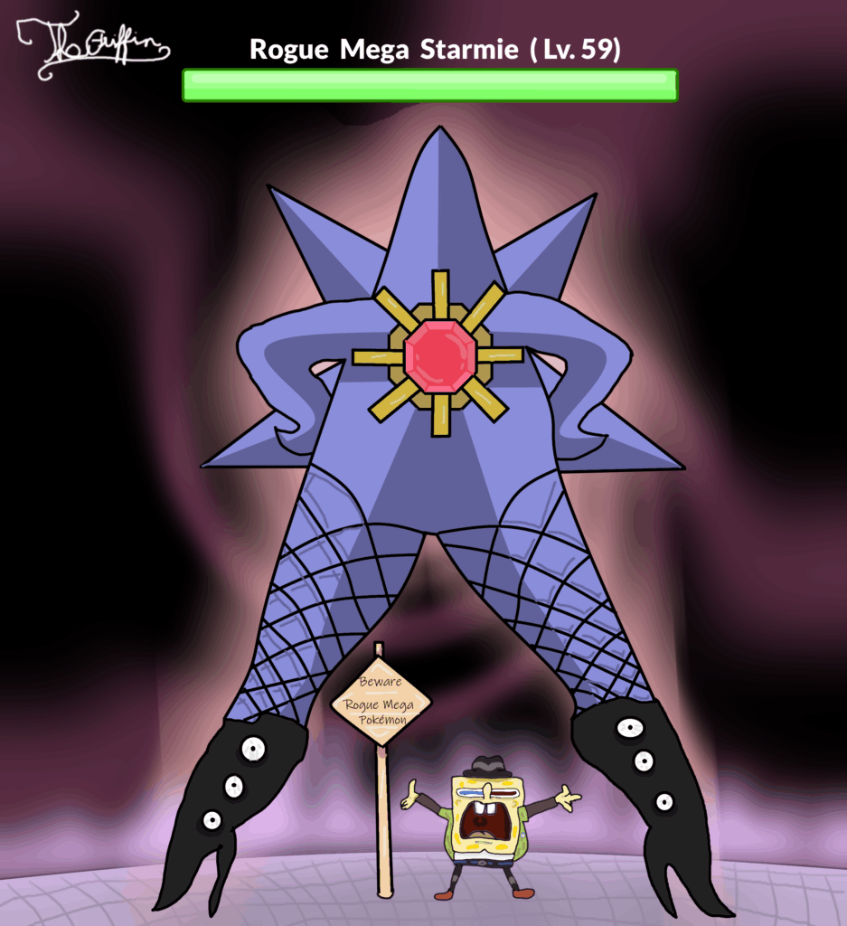 I made this masterpiece art of Mega Starmie in PaintNet,