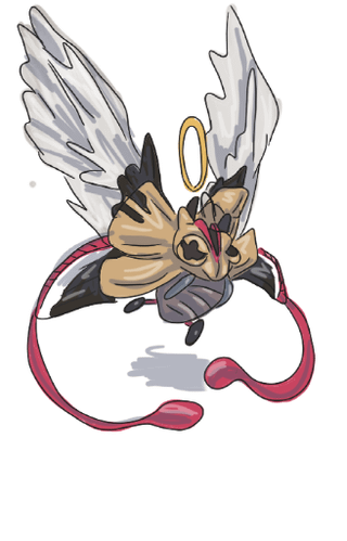Mega-Shedinja (sorry for any misspellings and bad cropping, it's just a VERY quick doodle.)