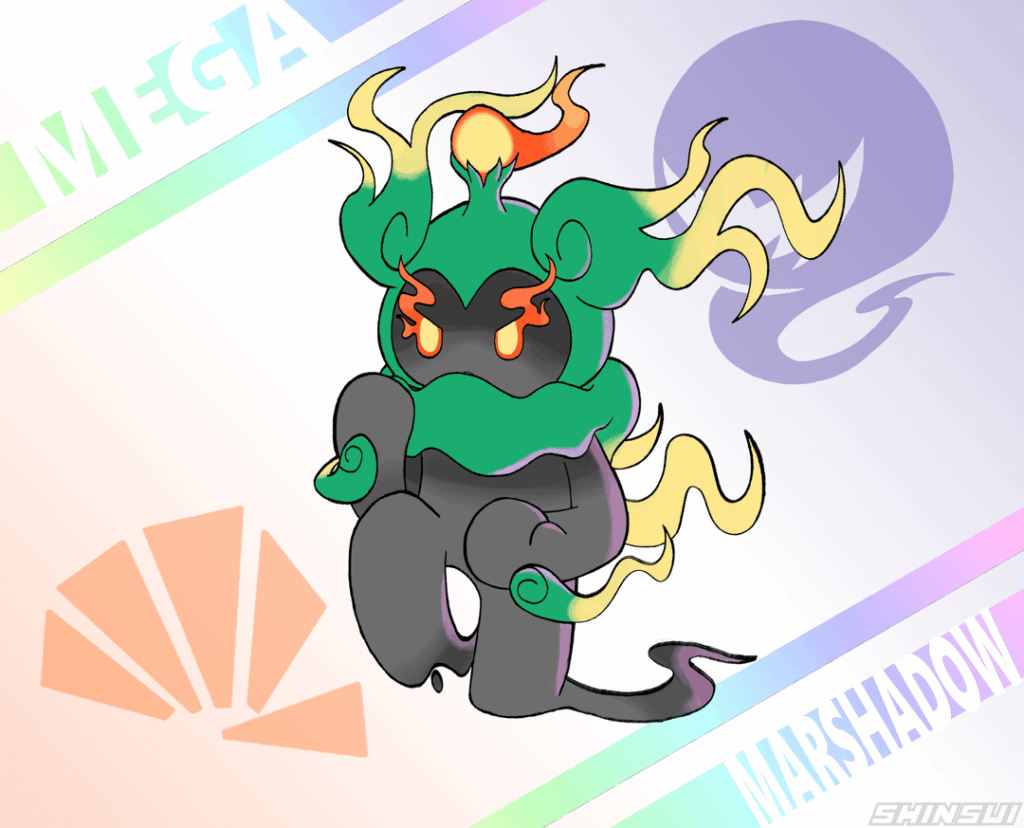 Mega Marshadow and Victini because why not, I guess