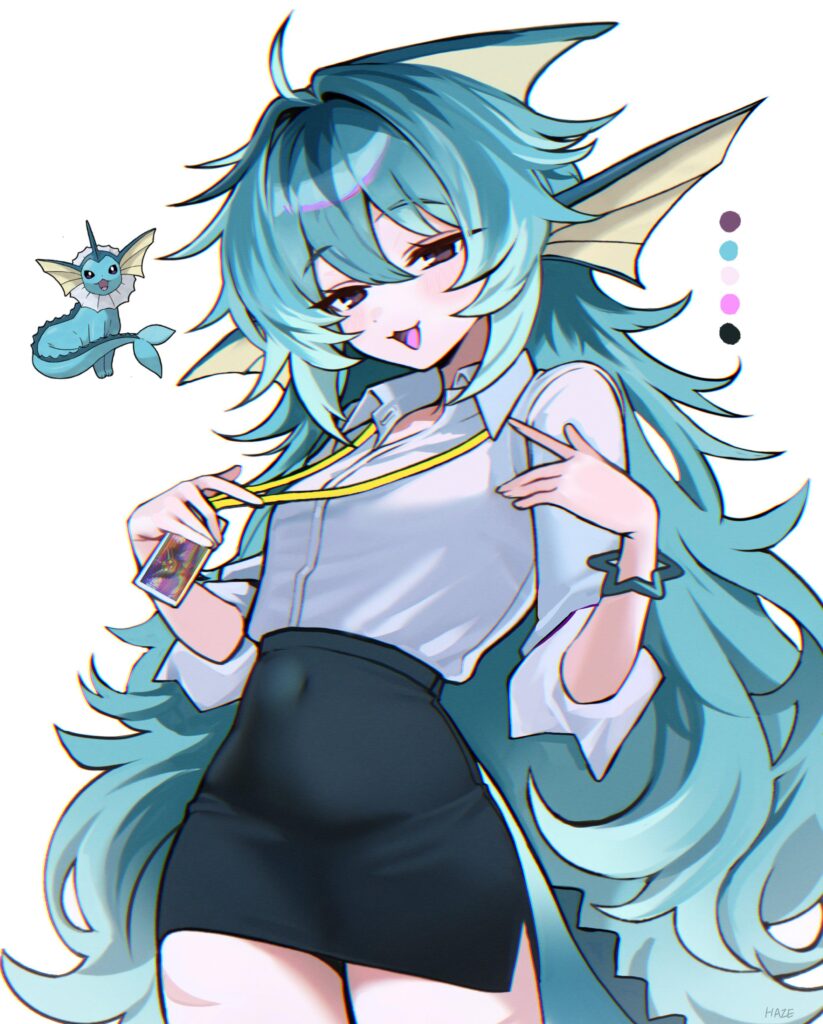 Vaporeon-chan (by @7H4ZE)