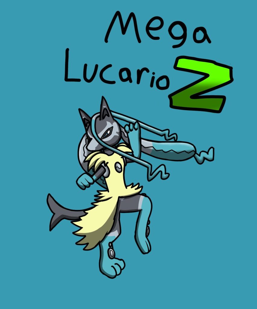 I drew Mega Lucario Z!