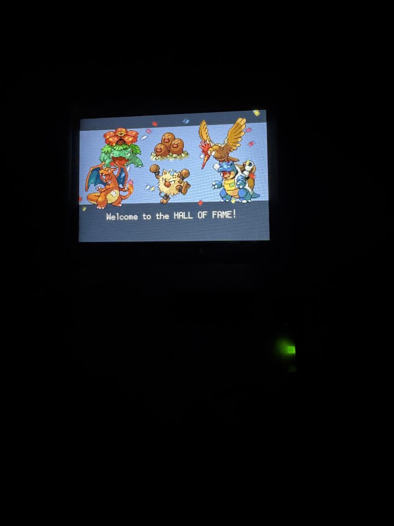 I officially have completed my first ever playthrough of FireRed, with a starter trinity run!