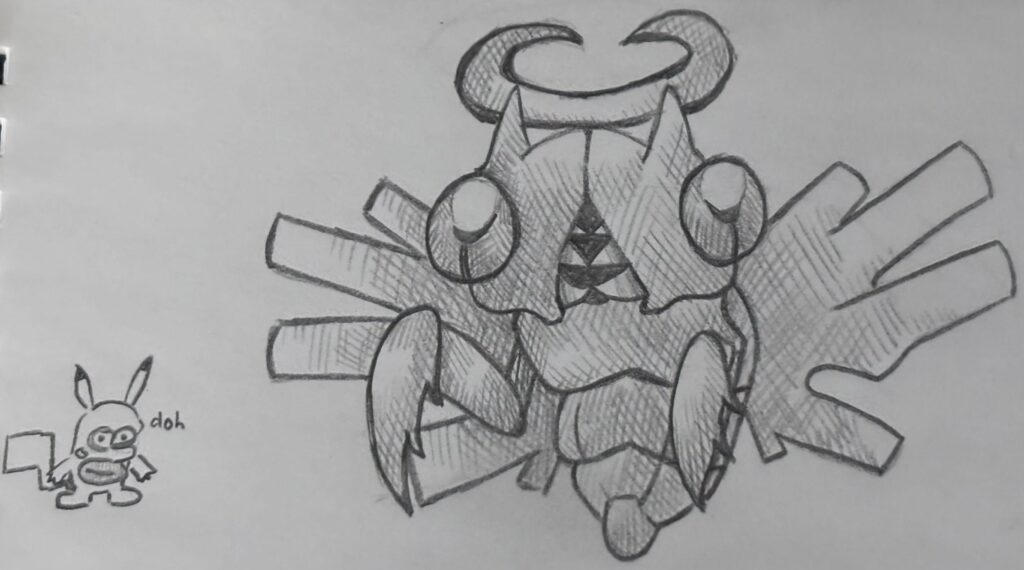 Shedinja with its Homerchu son