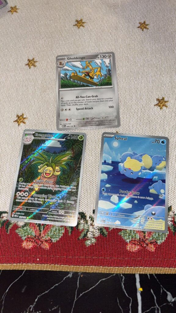 Nothing valuable but was ripping packs with my son n pulled my first none basic rares. Merry Christmas everybody :)