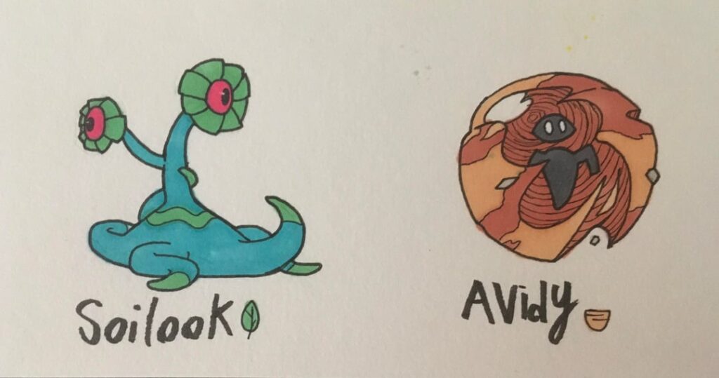 Y’know how Poipol is a starter from another universe? Well, I decided to make its rivals (Poison>Grass>Ground)