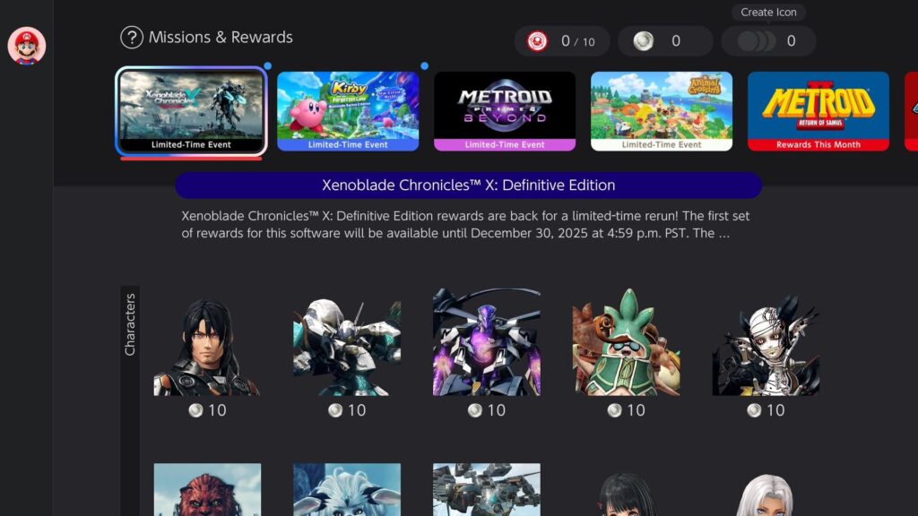 Xenoblade Chronicles X: Definitive Edition NSO icons are now available again