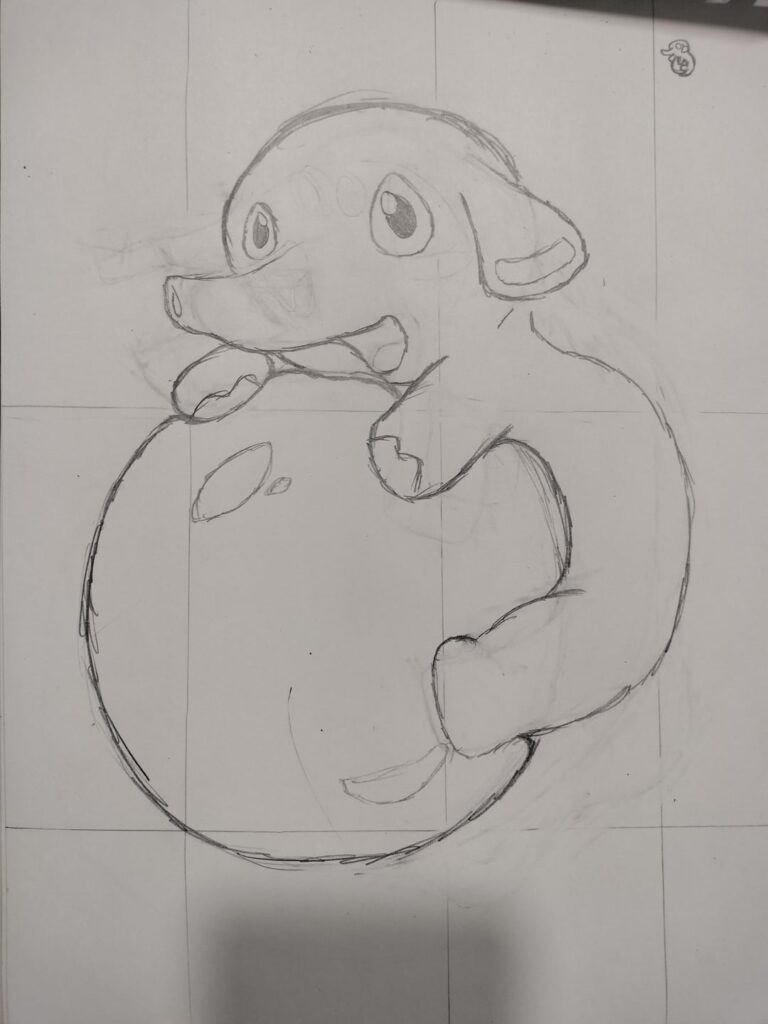 Remade my old water starter for fun. Pure water 1st stage, water/ghost 2nd. 2nd makes squeezing the bubble look like an elephant skull. [Old art 3rd img]