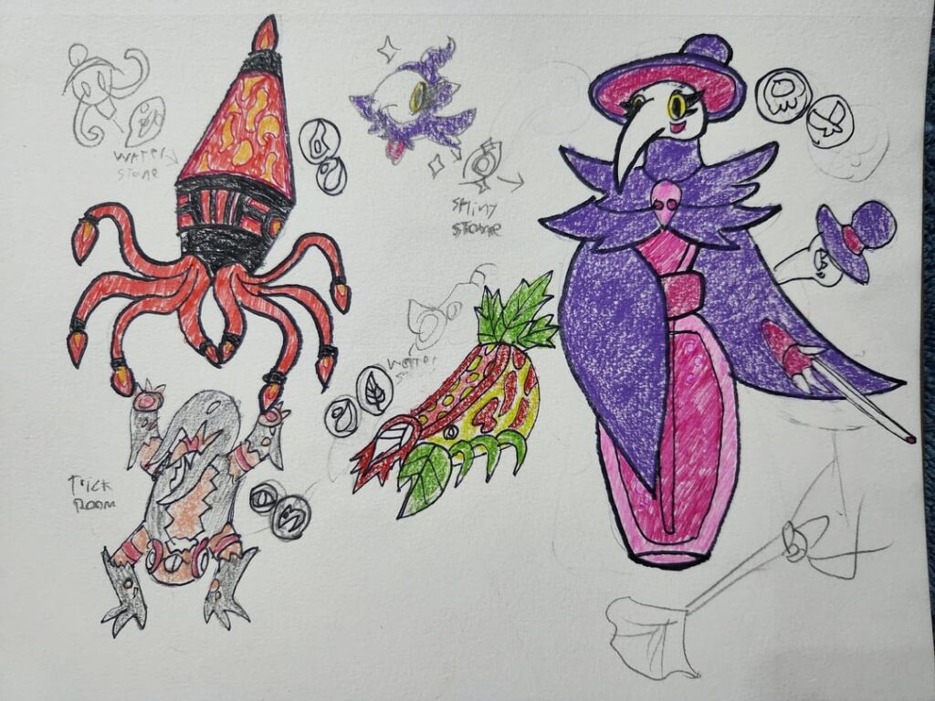 Bunch of pokemon concepts I made today.