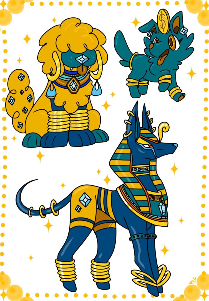 Nepohound and its evolutionary line (normal/steel)