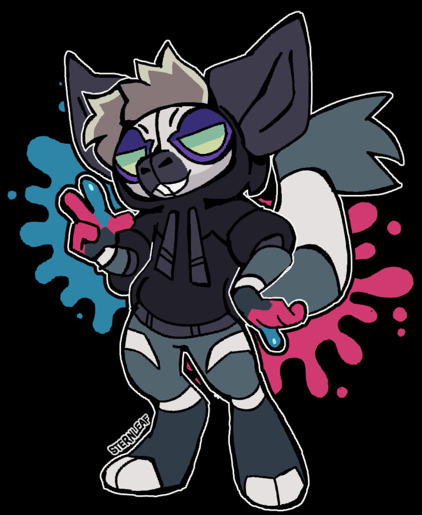 Here's a pokesona I made based off Grafaiai! [art by me]