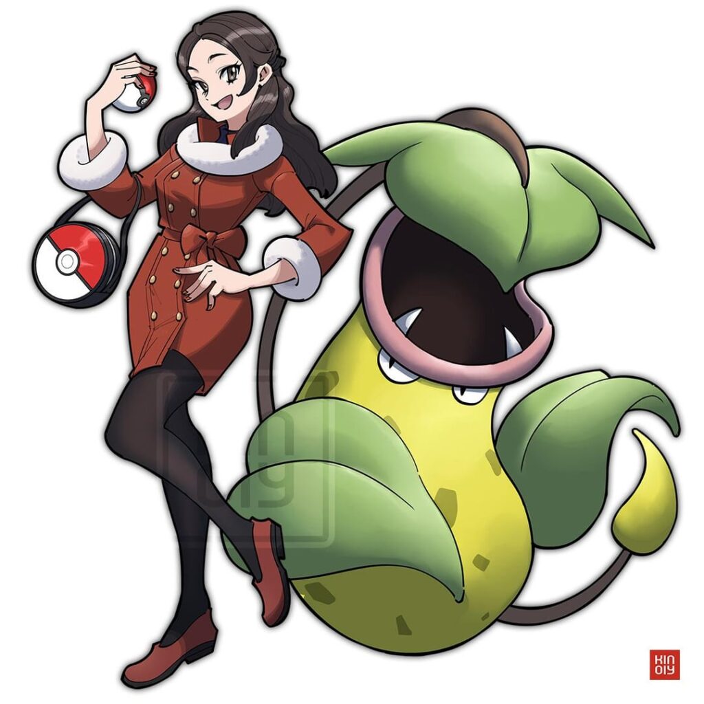 [OC] Recently finished commission, Trainer & Her Victreebel!