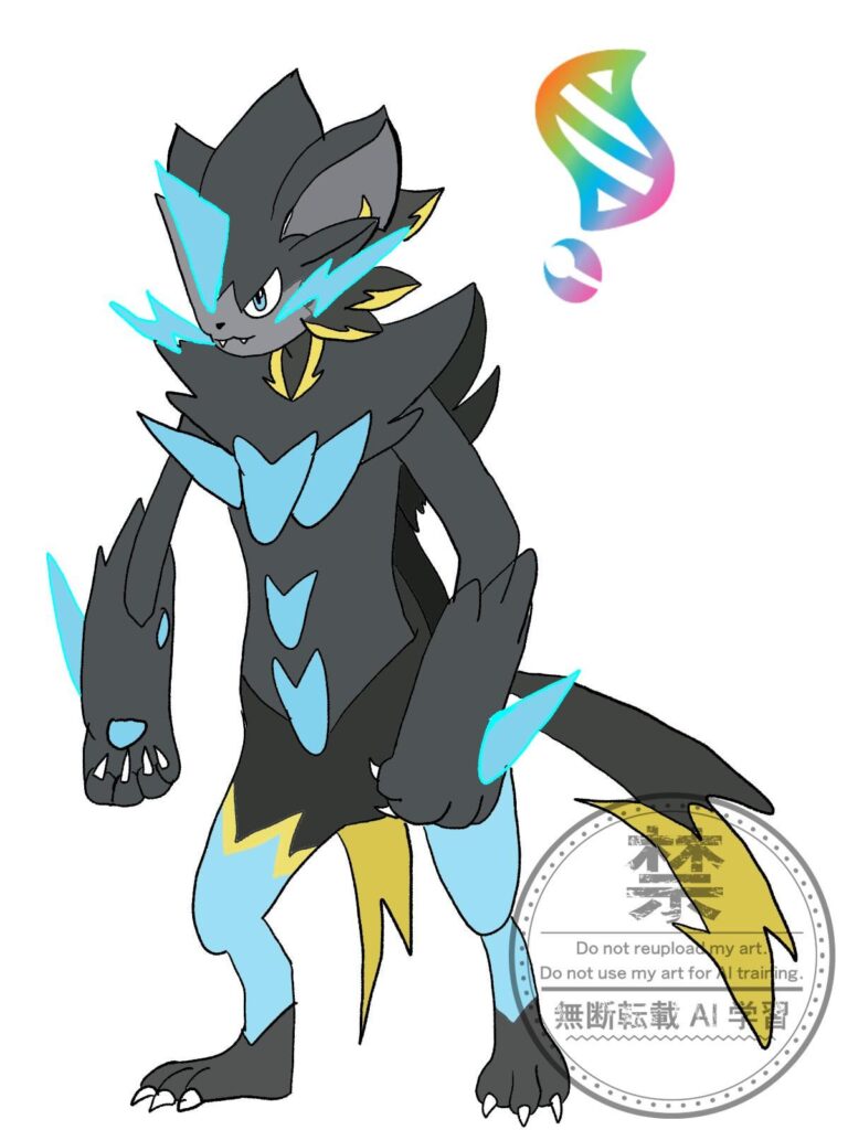 I drew Mega Zeraora.