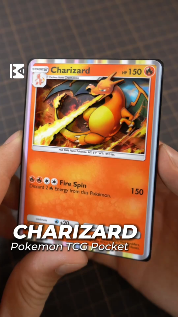 Made a 3D version of the Charizard from Pokémon TCG Pocket.