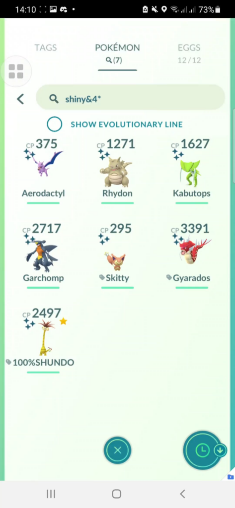 Transferring a shundo garchomp